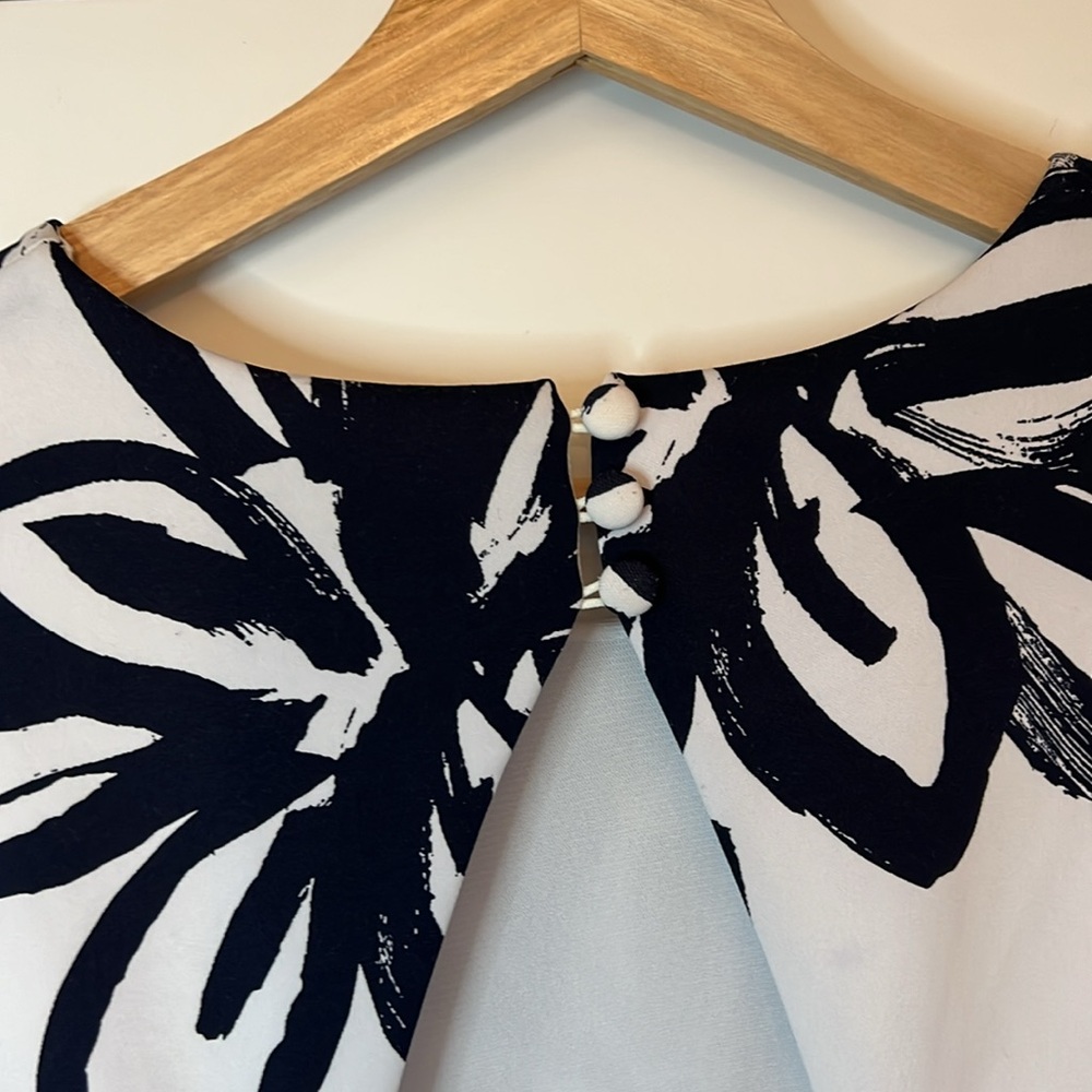 I.N.C Blue and White Summer Mini Sleeveless Daisy Dress - Picture 4 of 12
